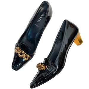 Prada Black and Gold Heels